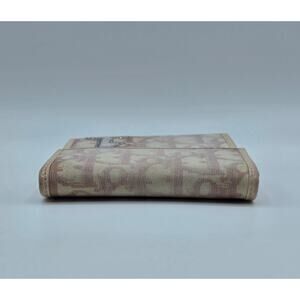 Christian Dior Trotter Wallet Pink Monogram Canvas Rhinestone #1 Compact Wallet